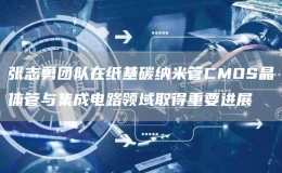 張志勇團隊在紙基碳納米管CMOS晶體管與集成電路領域取得重要
