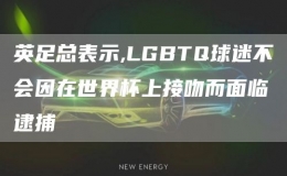 英足總表示,LGBTQ球迷不會因在世界杯上接吻而面臨逮捕