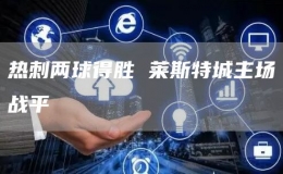 熱刺兩球得勝 萊斯特城主場(chǎng)戰(zhàn)平