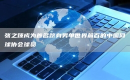 張之臻成為首名躋身男單世界前百的中國網(wǎng)球協(xié)會(huì)球員