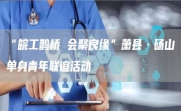 “皖工鵲橋 會(huì)聚良緣”蕭縣·碭山單身青年聯(lián)誼活動(dòng)