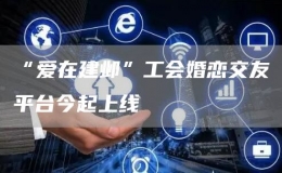 “愛在建鄴”工會婚戀交友平臺今起上線