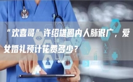 “歡喜哥”許紹雄圈內(nèi)人脈很廣，愛女婚禮預(yù)計(jì)花費(fèi)多少？