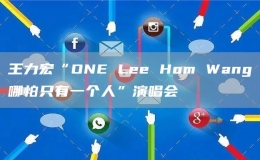 王力宏“ONE Lee Hom Wang哪怕只有一個人”演唱會