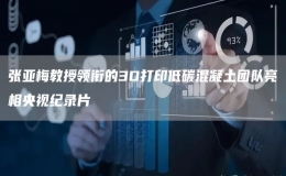 張亞梅教授領(lǐng)銜的3D打印低碳混凝土團(tuán)隊(duì)亮相央視紀(jì)錄片