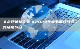 《龍躍神州》是《2023年春節(jié)聯(lián)歡晚會》的雜技節(jié)目