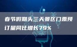 春節(jié)假期頭三天景區(qū)門票預訂量同比增長79%
