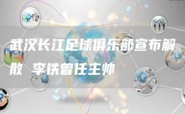 武漢長江足球俱樂部宣布解散 李鐵曾任主帥