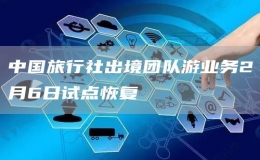 中國旅行社出境團(tuán)隊游業(yè)務(wù)2月6日試點恢復(fù)