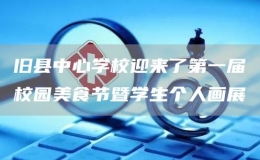 舊縣中心學(xué)校迎來了第一屆校園美食節(jié)暨學(xué)生個人畫展