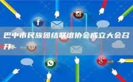 巴中市民族團結(jié)聯(lián)誼協(xié)會成立大會召開