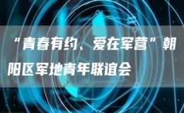“青春有約、愛在軍營”朝陽區(qū)軍地青年聯誼會