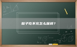 粽子吃不完怎么保鮮？