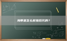 海帶是怎么繁殖后代的？