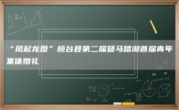 “鳳起龍圖”桓臺縣第二屆暨馬踏湖首屆青年集體婚禮