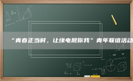 “青春正當時，讓緣電靚你我”青年聯(lián)誼活動