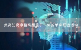 集高知高凈值高顏值于一體的單身聯(lián)誼活動