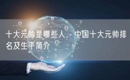 十大元帥是哪些人，中國十大元帥排名及生平簡介