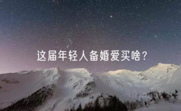 這屆年輕人備婚愛買啥？