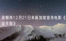 梁朝偉12月21日來(lái)新加坡宣傳電影《金手指》