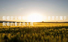 假唱定義模糊 墊音和半開麥是否屬于假唱的看法尚不統(tǒng)一