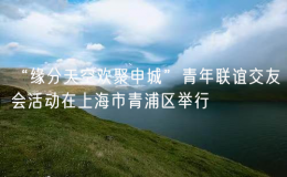 “緣分天空歡聚申城”青年聯(lián)誼交友會活動在上海市青浦區(qū)舉行