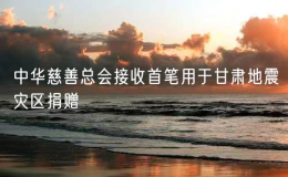 中華慈善總會接收首筆用于甘肅地震災(zāi)區(qū)捐贈