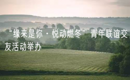 “緣來是你·悅動(dòng)燃冬”青年聯(lián)誼交友活動(dòng)舉辦
