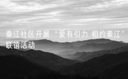 秦江社區(qū)開展“愛有引力 相約秦江”聯(lián)誼活動