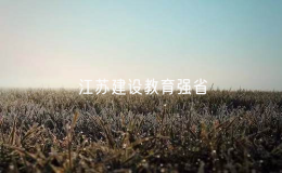江蘇對(duì)建設(shè)教育強(qiáng)省作出新部署