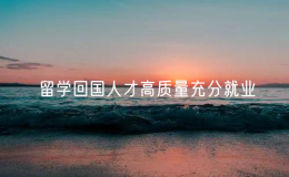 人社部等10部門：將留學回國人才納入國家統(tǒng)一的就業(yè)政策體系，促進留學回國人才高質