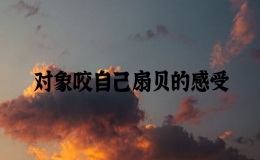 對象咬自己扇貝的感受，男朋友咬我的扇貝是什么感覺